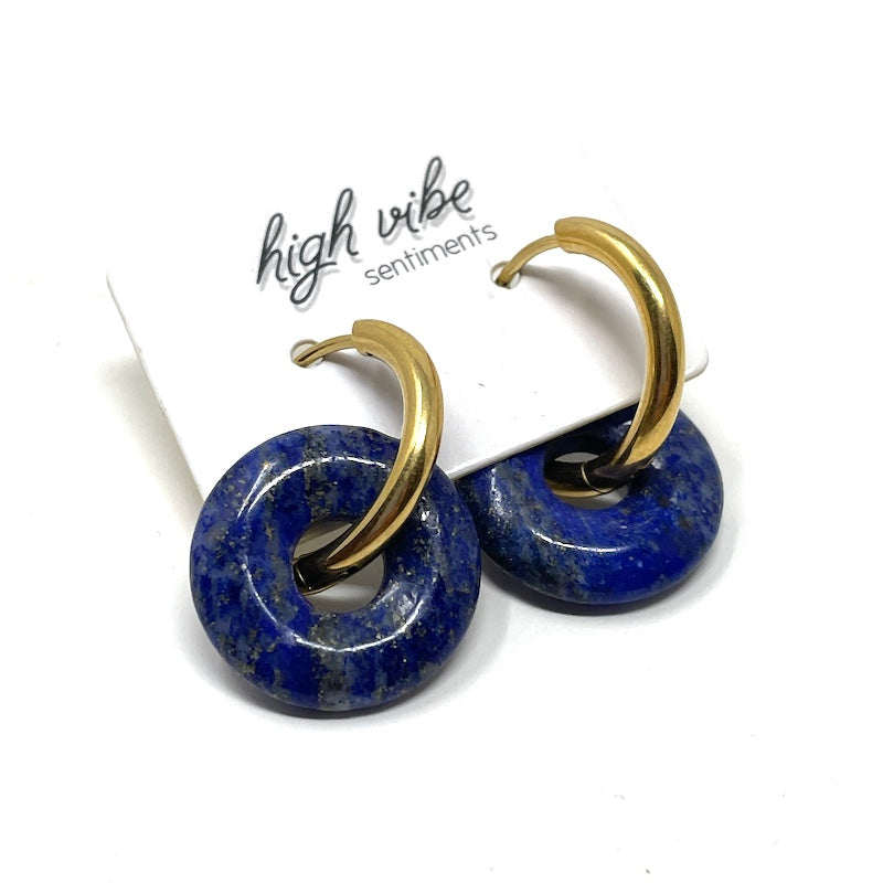Earrings - Mega Hoops | Gem Candy | Gold Plated