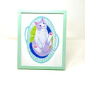 Framed Print - Laundry Cat | Mint 8x10