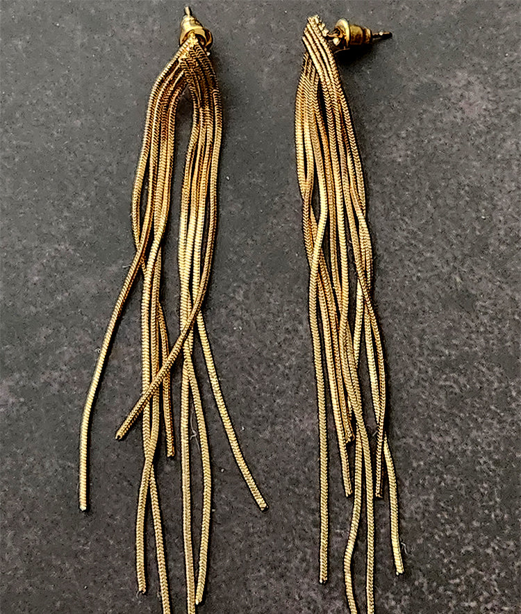 Earrings - Liquid golden dangle