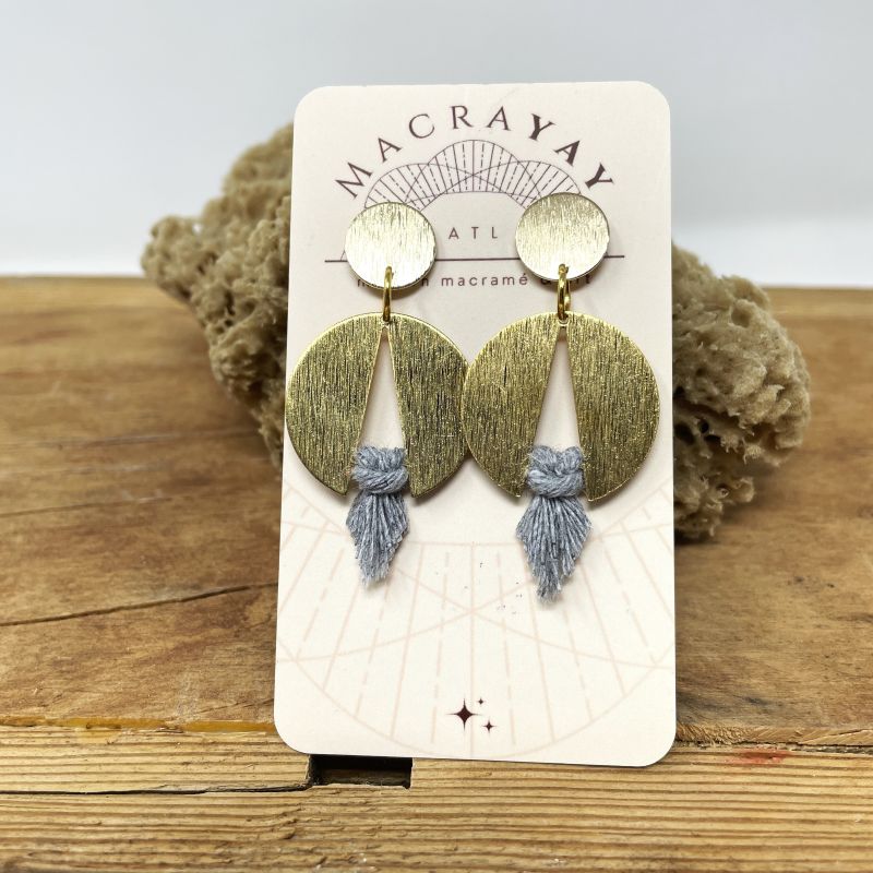 Earrings - Open Disc | Brass