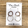 Earrings - Mixed Metal Hoops