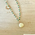 Necklace - Miyuki Bead Chain w/Citrine or Chrysoprase