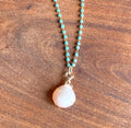 Necklace - Miyuki Bead Chain w/Citrine or Chrysoprase