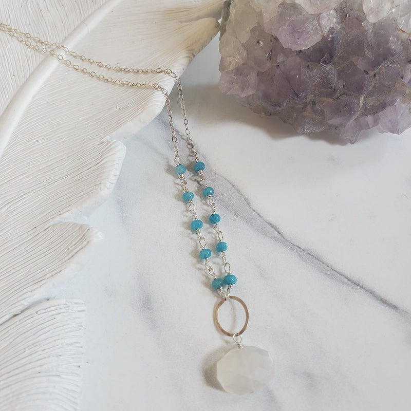 Necklace - Moonstone Confetti SS