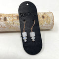 Earrings - Moonstone + Quartz