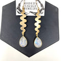 Earrings - Moonstone Teardrop