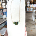 Necklace - Muli-color Tourmaline Crystals - Watermelon Stacks