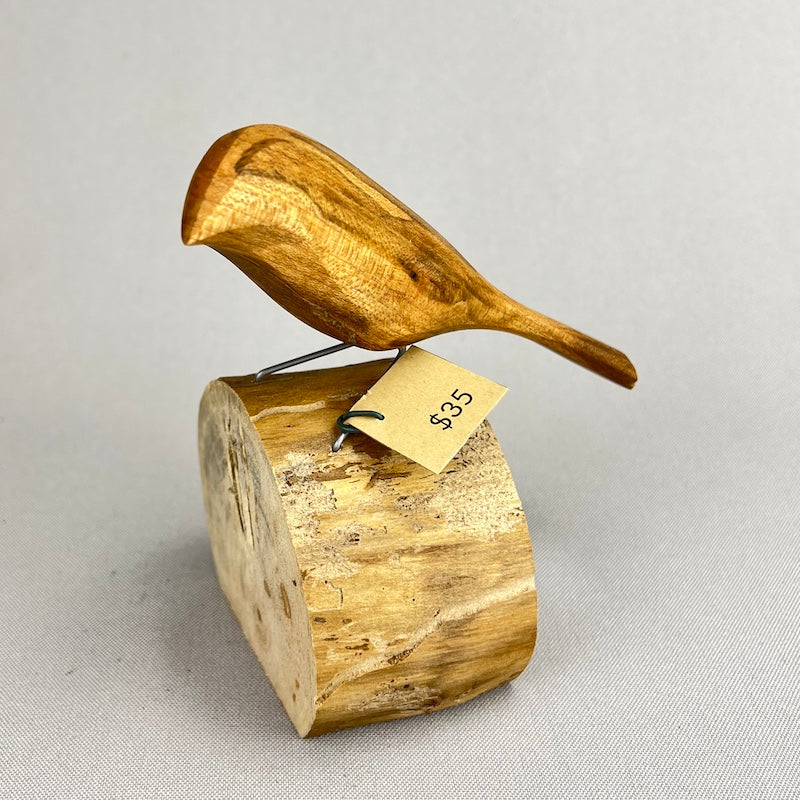 Bird - Natural Bird on Log $35