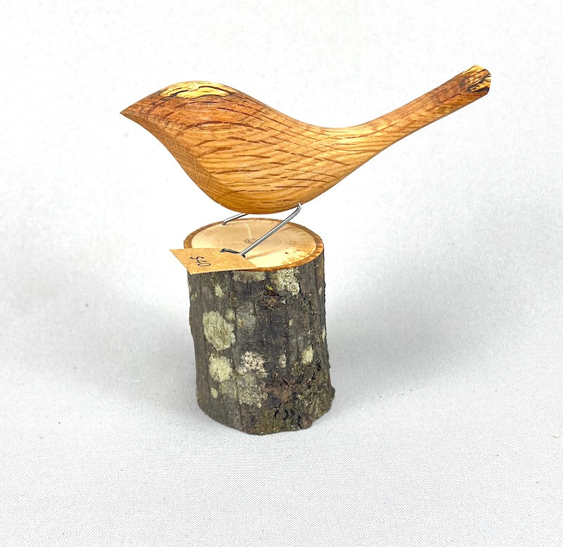 Natural Bird on a Stump - $40