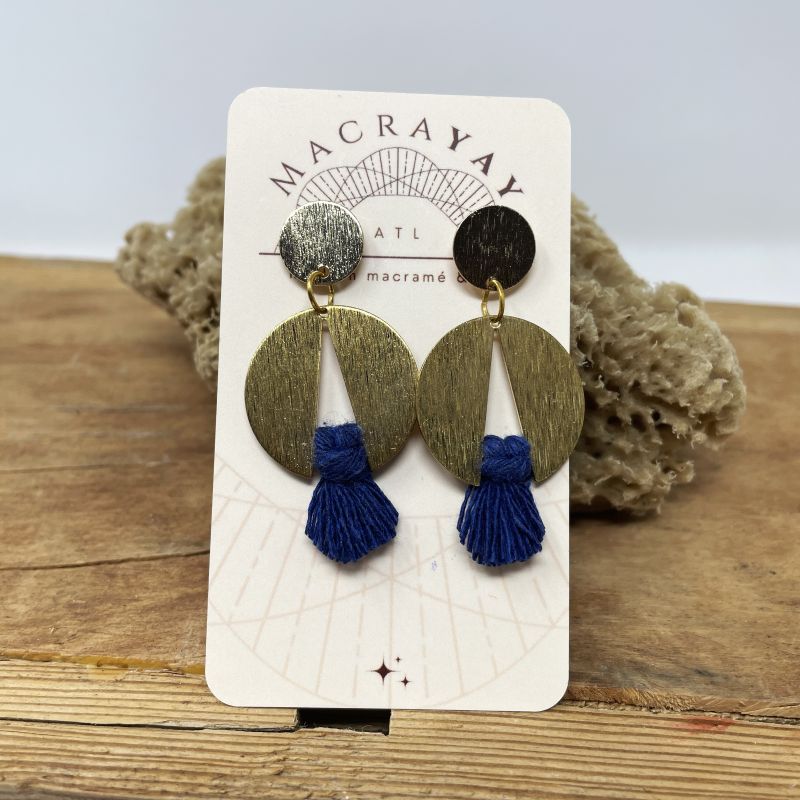 Earrings - Open Disc | Brass