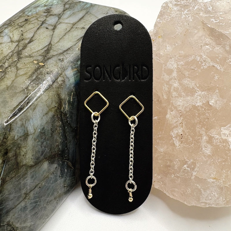 Studs - Open Square Mixed Metal