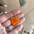 Orange Marigold Doodle Necklace