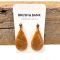 Earrings - Orange Stripe Marble
