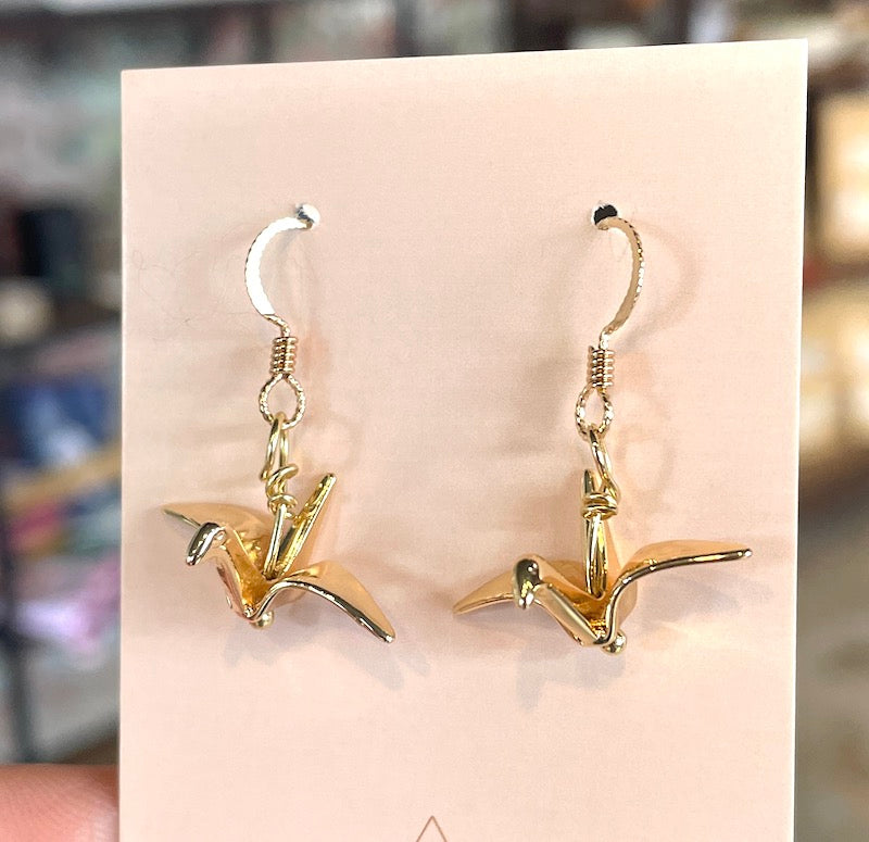 Earrings - Origami Birds