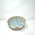 Pie Plate - Blue Botanical