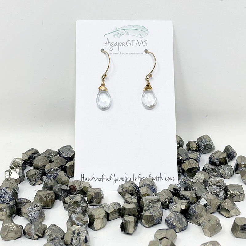 Earrings - Green Amethyst Teardrops
