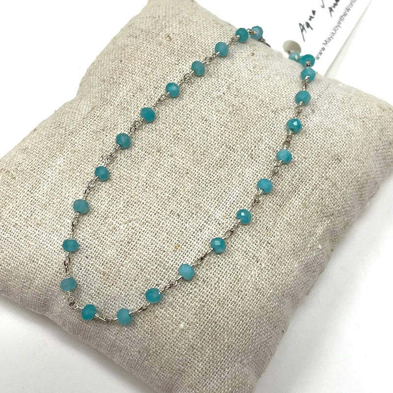 Gemstone Anklet - Silver
