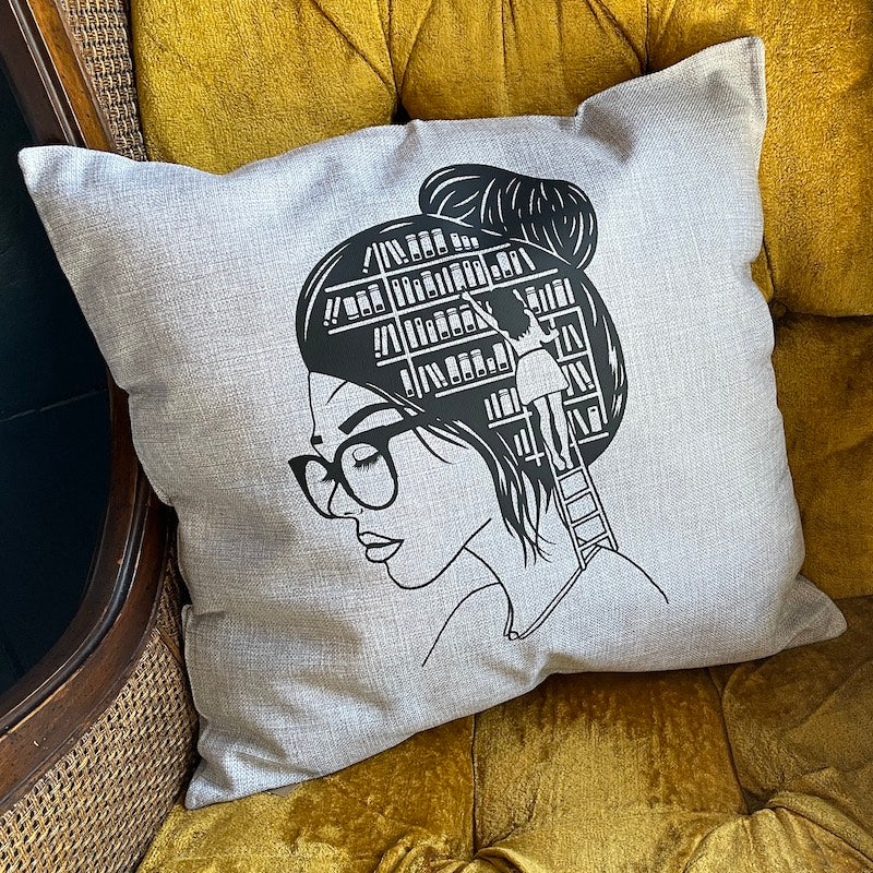 Throw Pillow - Library Head