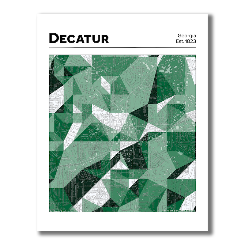 Decatur - Geometric Green - 11x14