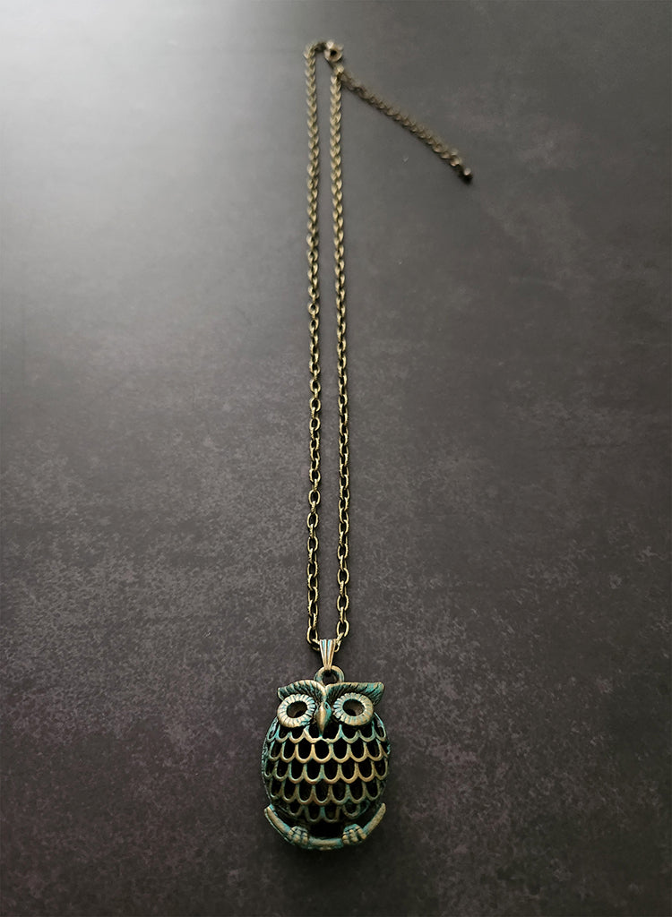 Necklace - Puffy Owl | Verdigris