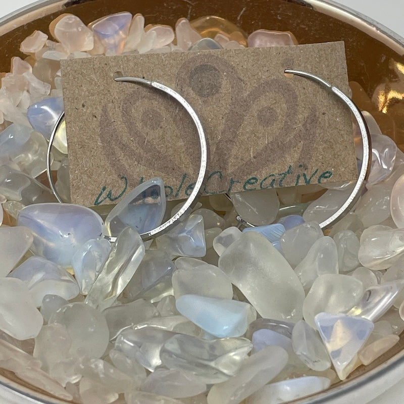 Earrings - Geo Silver Hoops