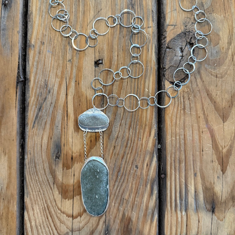 Necklace - Double Beach Stone