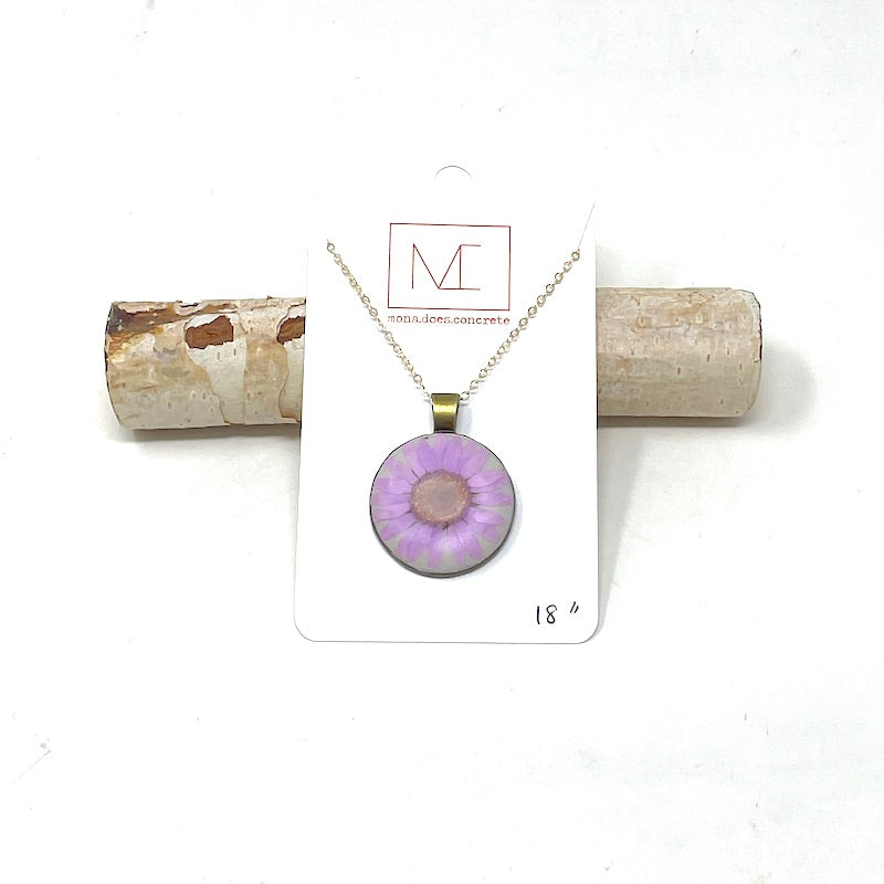 Necklace - Floral Circle | Pink
