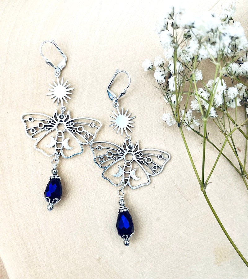 Earrings - Celestial Moth