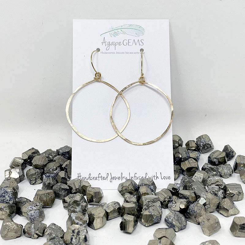 Earrings - Hammered Hoops