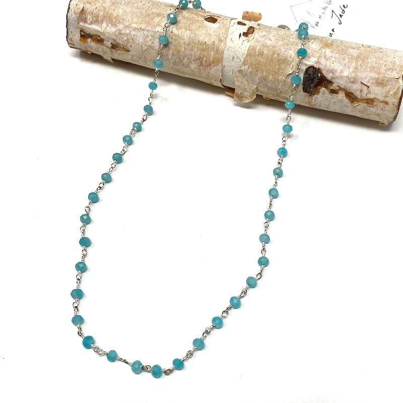 Gemstone Choker - Silver