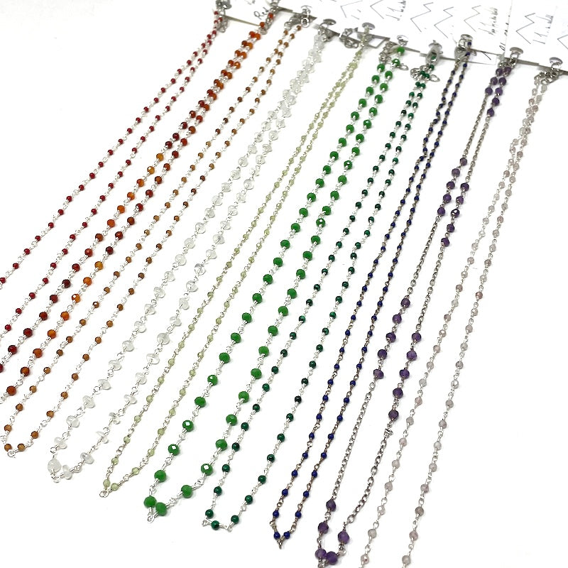 Gemstone Necklace - Silver