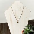 Necklace - Natural Pyrite Chain with Lock
