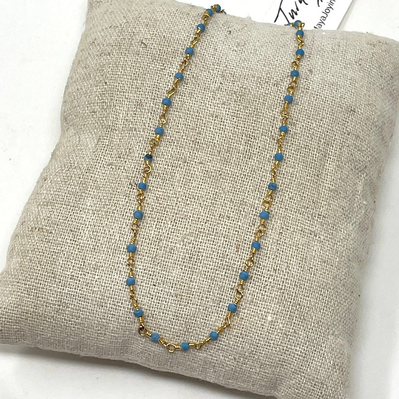 Gemstone Anklet - Gold