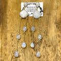 Earrings - Rainbow Moonstone Dangles