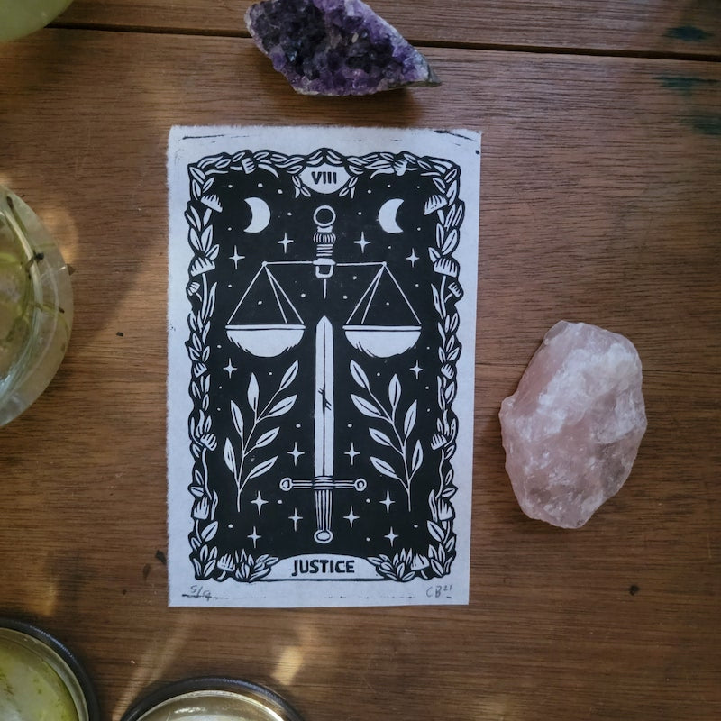 Block Print - Tarot Card