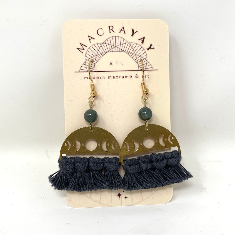 Earrings - Moonphase | Brass