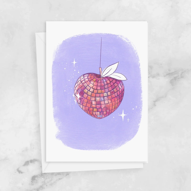 Card - Peach Disco Ball