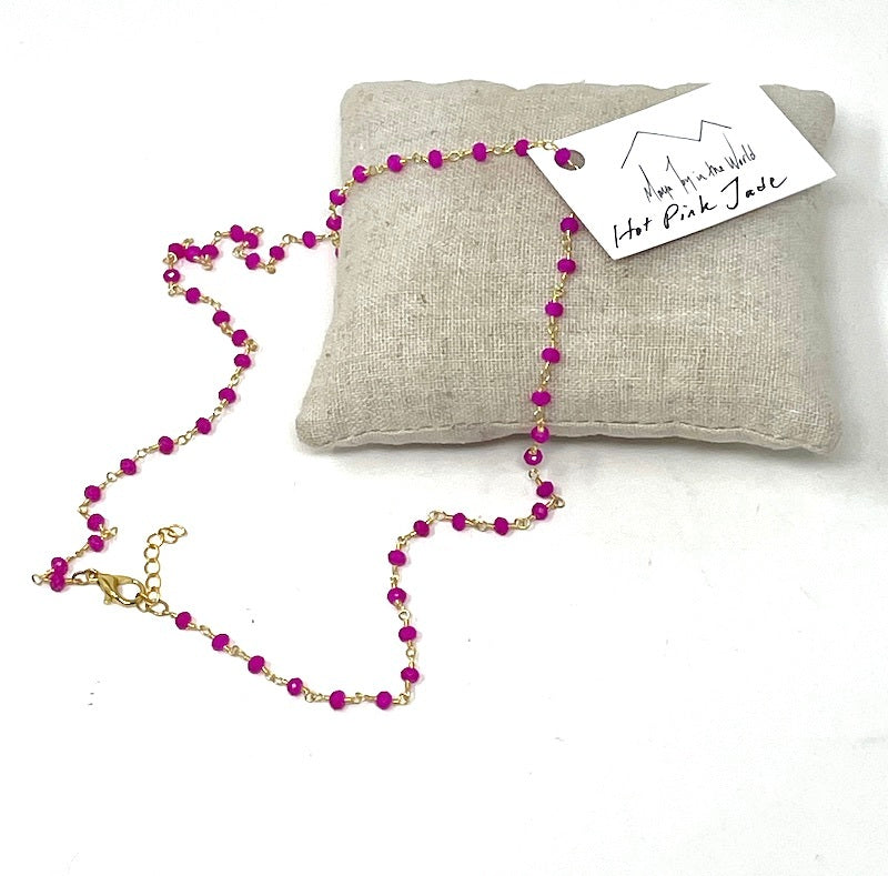 Gemstone Necklace - Gold