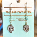 Earrings - Apatite Skulls