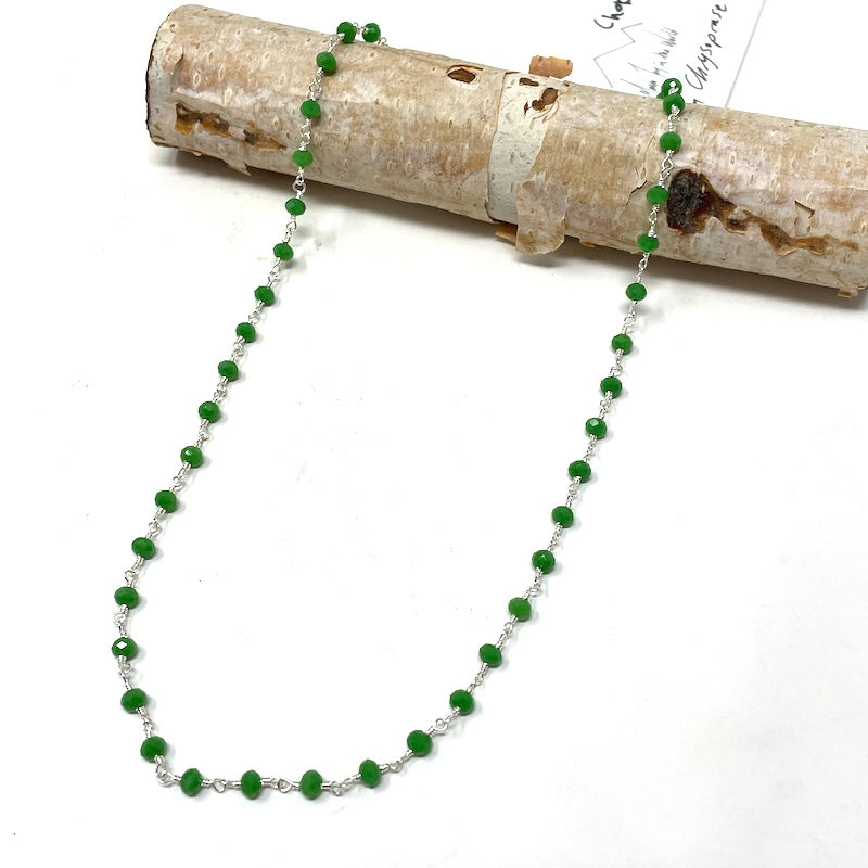 Gemstone Choker - Silver