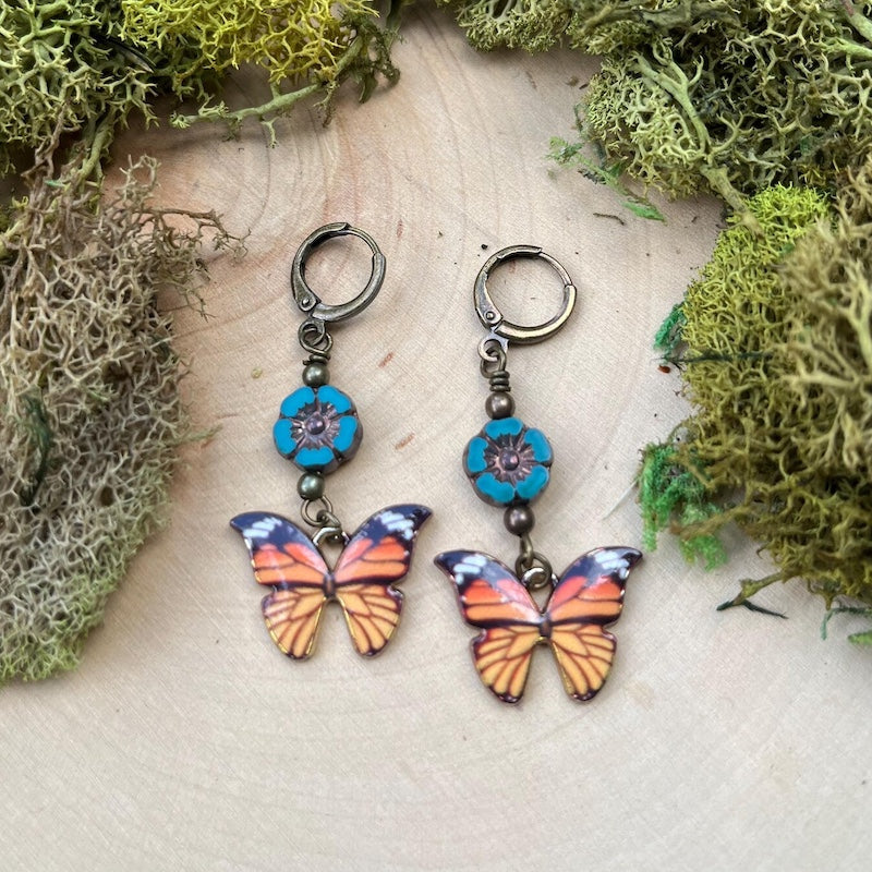 Earrings - Monarch + Blue