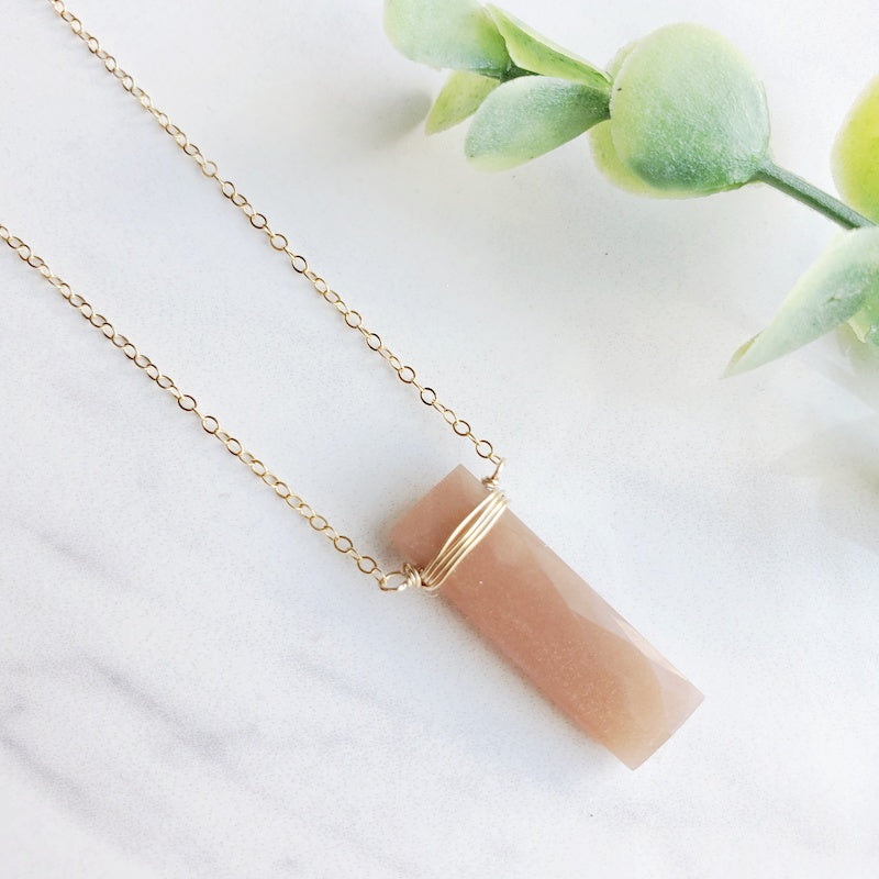 Necklace - Moonstone Prism