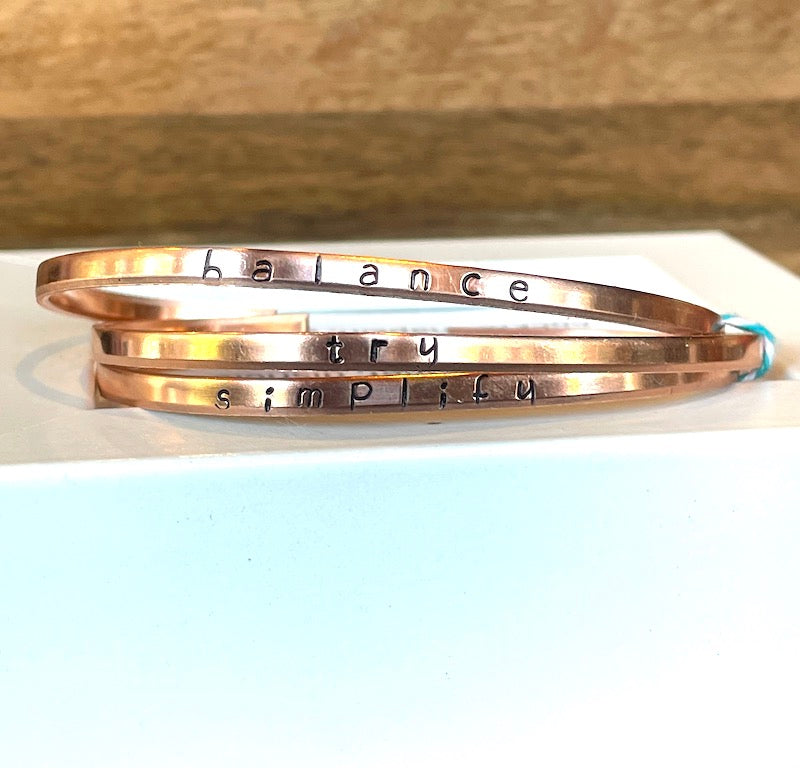 Copper Bracelet Trio