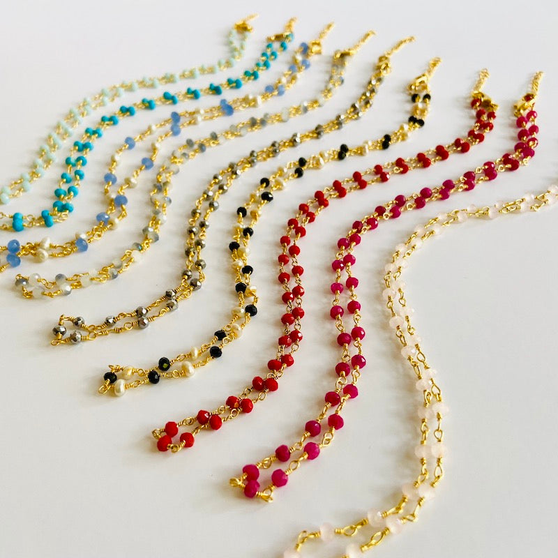 Gemstone Choker - Gold