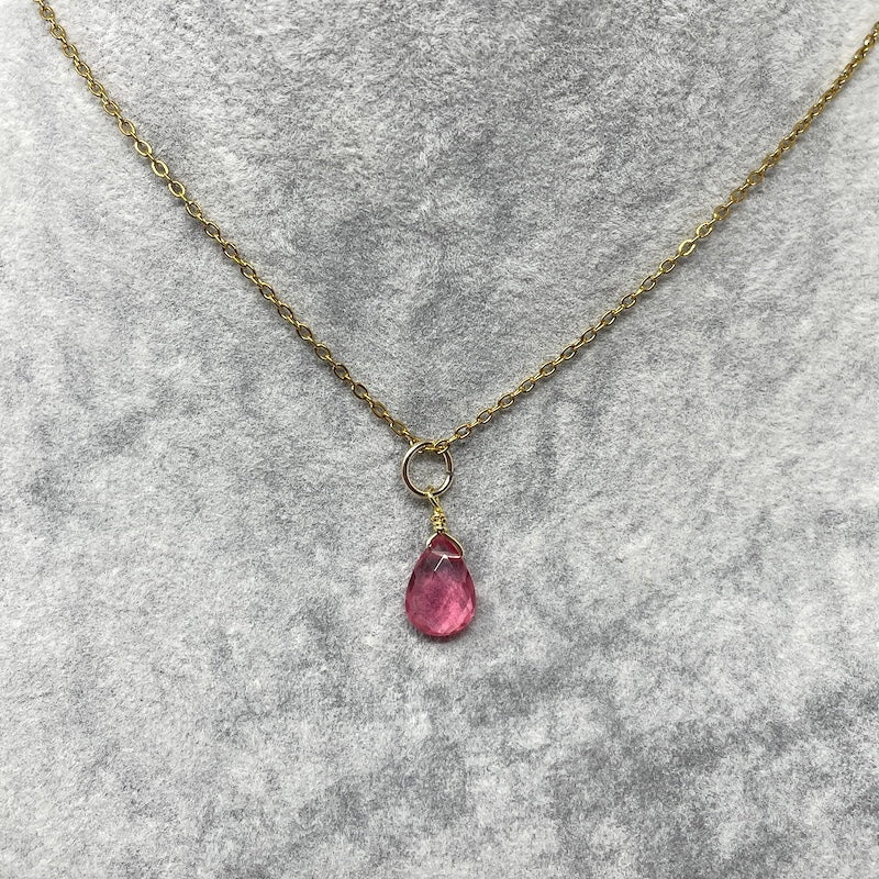 Gemstone Charm - Pink Tourmaline