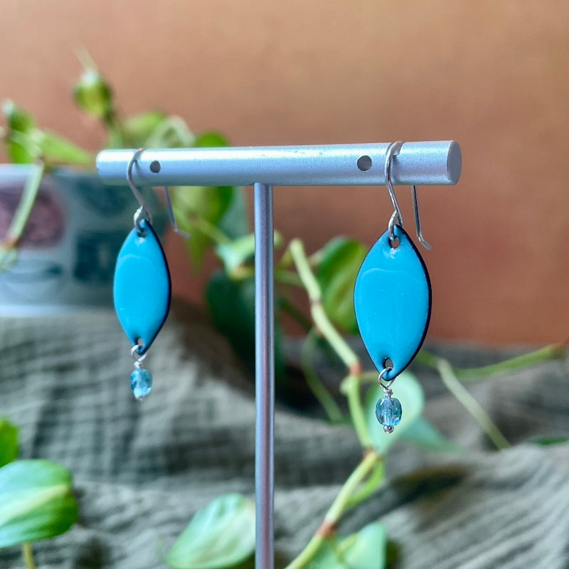 Petal Drop Enamel Earrings