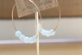 Earrings - Blue Beaded Hoops
