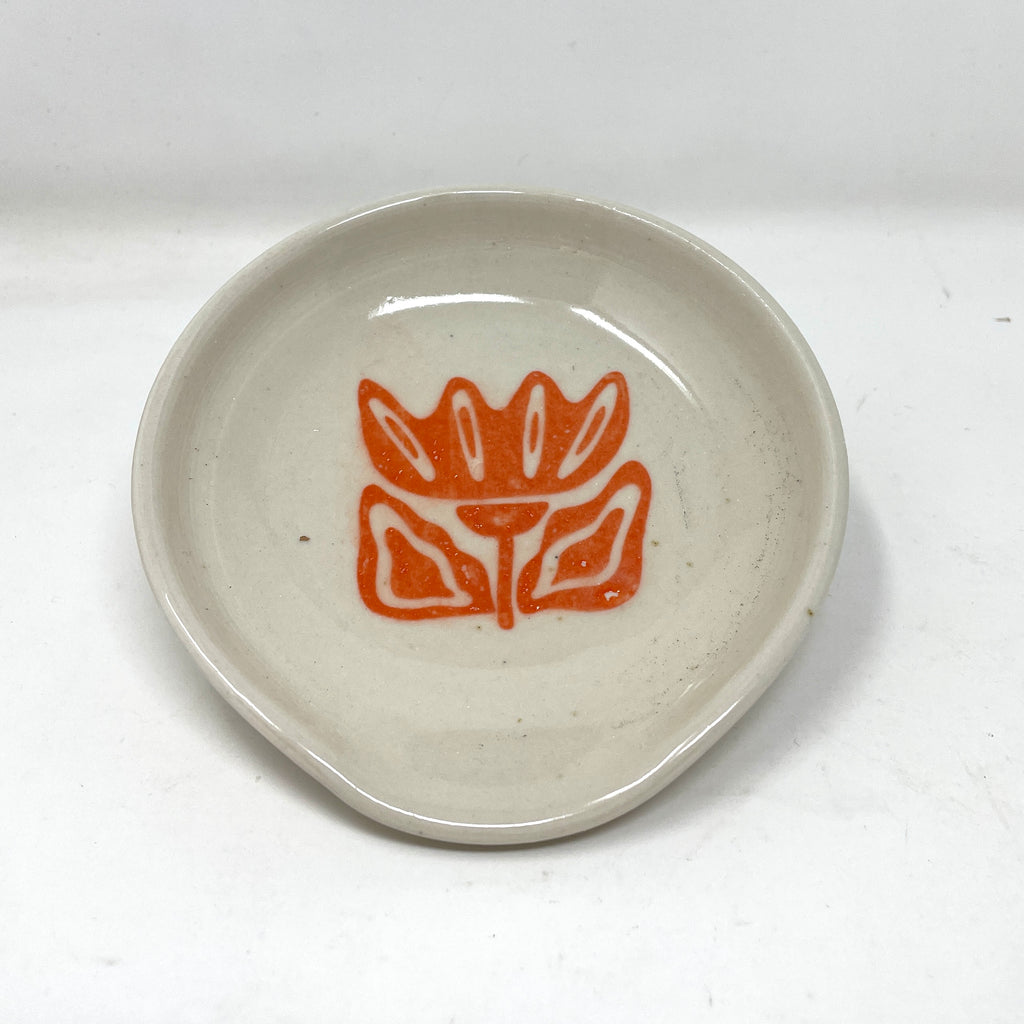 Spoon Rest - Orange Stencil