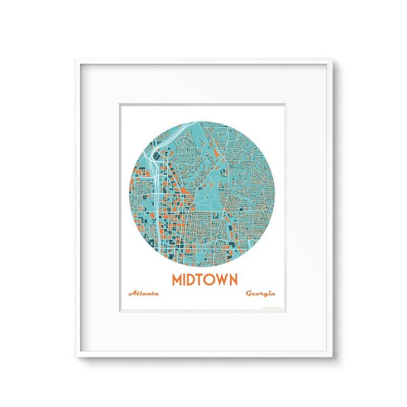 Midtown Atlanta - Blue + Orange