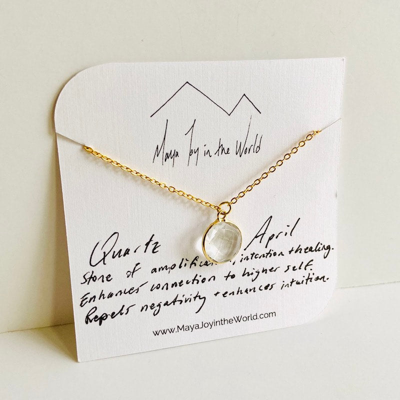 Birthstone Necklace - Gold
